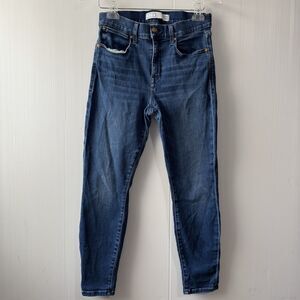 AYR The Chiller Skinny Jeans Mid Rise Medium Wash Denim Womens Size W28 L25?